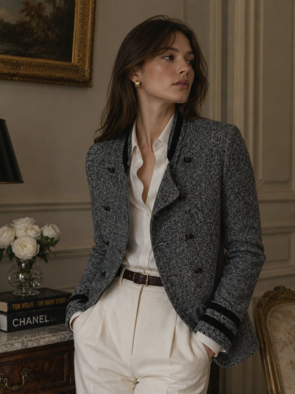 Tommy Hilfiger Old Money Military Style sweater jacket